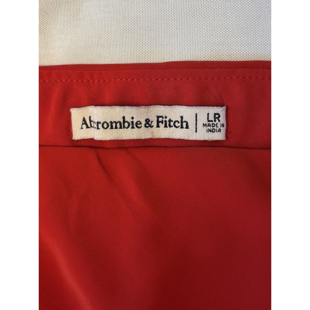 ABERCROMBIE & FITCH Red Maxi Skirt Womens Large Pull On Lined Long Colorful Boho - Picture 2 of 9